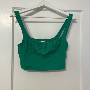 Aritzia Wilfred Free Green Crop Top